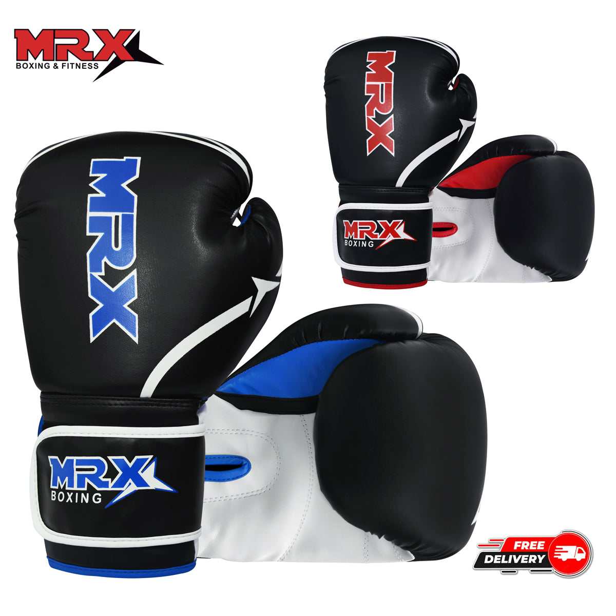 MRX Boxing Gloves Fighting Sparring Training Adult Junior Black Red Blue
