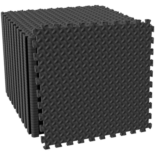 1/2" Flooring Mat, Thick High-Density EVA Interlocking Tiles Workout Mats, 36-Piece Shock-Absorbing Exercise Mat (144 Sq Ft)