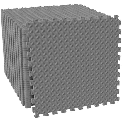 1/2" Flooring Mat, Thick High-Density EVA Interlocking Tiles Workout Mats, 36-Piece Shock-Absorbing Exercise Mat (144 Sq Ft)